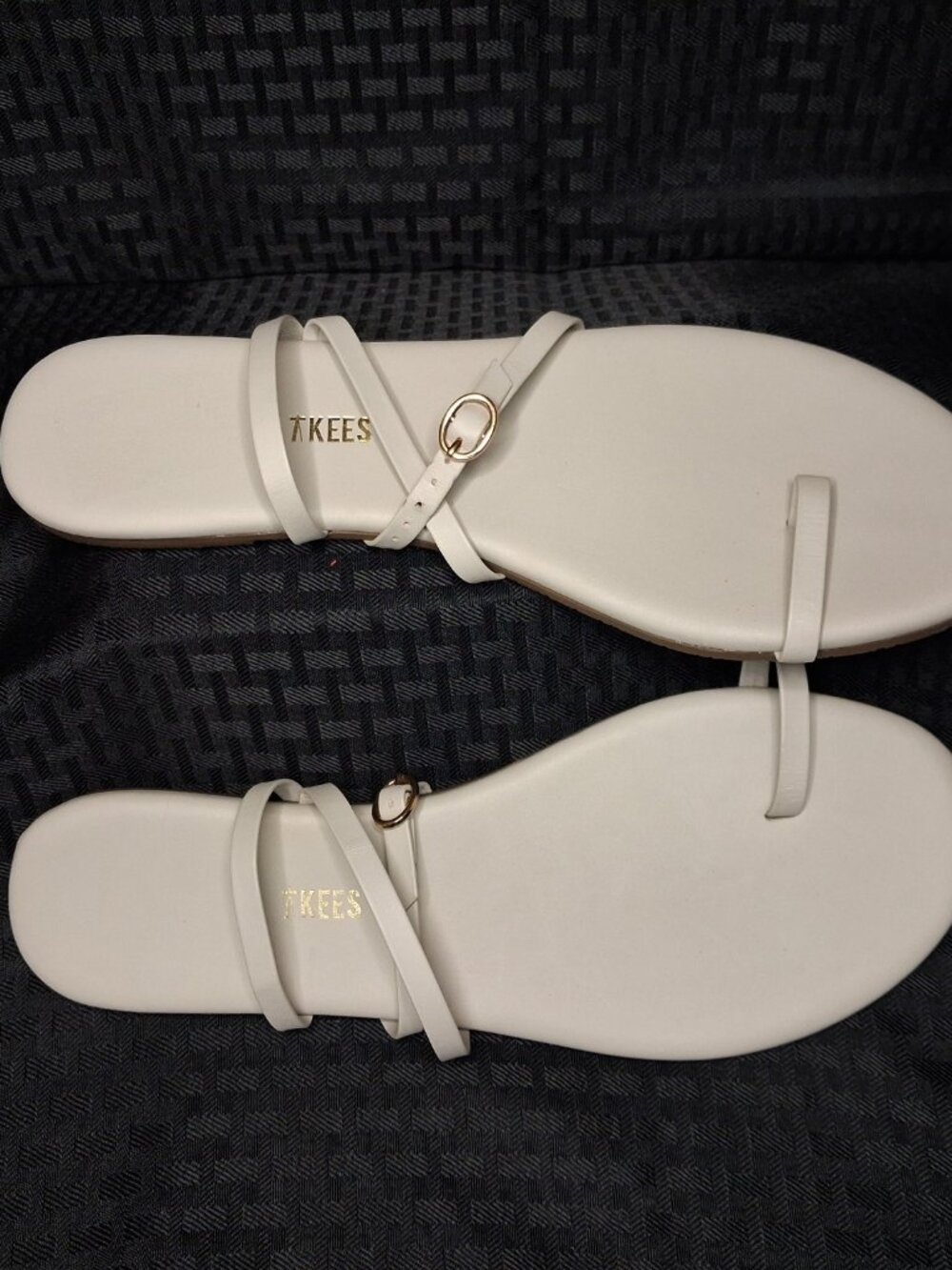TKEES Women's Phoebe Sandals, Linen sz 11 Medium US